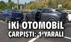 İKİ OTOMOBİL ÇARPIŞTI: 1 YARALI