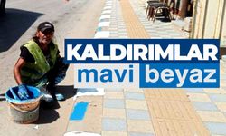 PAZARYERİ KALDIRIMLARINA MAVİ-BEYAZ DOKUNUŞ