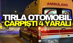 TIRLA OTOMOBİL ÇARPIŞTI: 4 YARALI