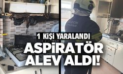 BİLECİK'TE ASPİRATÖR ALEV ALIRKEN, BİR KİŞİ YARALANDI