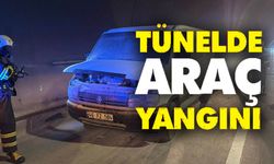 OSMANGAZİ TÜNELİ'NDE ARAÇ YANGINI