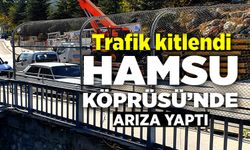 KÖPRÜDE ARIZA YAPAN KAMYONET TRAFİĞİ FELÇ ETTİ
