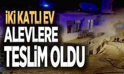 İKİ KATLI EVDE YANGIN ÇIKTI
