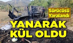KAZA YAPAN TIR YANARAK KÜL OLDU