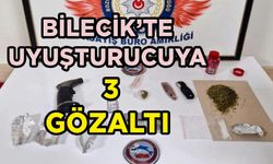 BİLECİK'TE UYUŞTURUCU OPERASYONU: 3 GÖZALTI