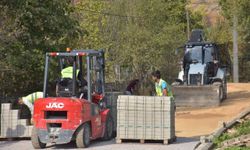 PELİTÖZÜ'NDE CADDE VE SOKAKLAR KİLİT PARKE ÇALIŞMALARIYLA GÜZELLEŞİYOR