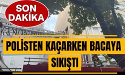 POLİSTEN KAÇARKEN BACAYA SIKIŞTI