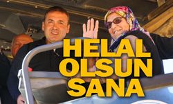 KÖYÜNÜN İLK ASFALTINI SEBAHAT TEYZE ATTI