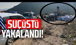 İNŞAAT ATIĞINI KAÇAK DÖKEN VATANDAŞA CEZA KESİLDİ