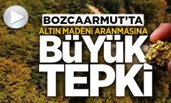 BOZCAARMUT KÖYÜ'NDE ARANACAK ALTIN MADENİNE TEPKİ
