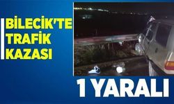 KONTROLDEN ÇIKAN OTOMOBİL REFÜJE ÇARPTI, 1 KİŞİ YARALANDI