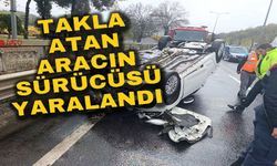 TAKLA ATAN ARACIN SÜRÜCÜSÜ HAFİF YARALANDI