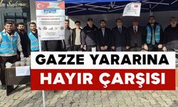 GAZZE YARARINA HAYIR ÇARŞISI DÜZENLENDİ