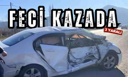 FECİ KAZADA 3 KİŞİ YARALANDI
