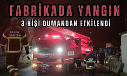FABRİKADA ÇIKAN YANGINDA 3 KİŞİ HASTANELİK OLDU