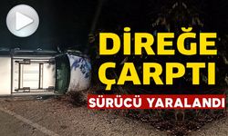 KONTROLDEN ÇIKAN PİKAP PTS DİREĞİNE ÇARPTI