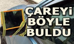 DİKİZ AYNASI KIRILAN SÜRÜCÜ ÇAREYİ BÖYLE BULDU