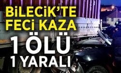 OTOMOBİL, PARK HALİNDEKİ TIRA ARKADAN ÇARPTI: 1 ÖLÜ, 1 YARALI