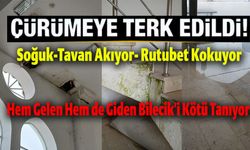OTOBÜS TERMİNALİ'NDE TAVAN AKIYOR, YOLCULAR SOĞUKTAN DONUYOR