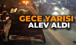 SEYİR HALİNDEKİ OTOMOBİL ALEV ALDI