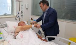 VALİ SÖZER'DEN MUHTARA GEÇMİŞ OLSUN ZİYARETİ