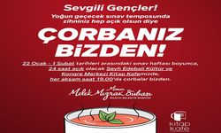 SINAV HAFTASINDA ÖĞRENCİLERE ÜCRETSİZ ÇORBA İKRAMI