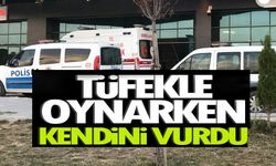 AV TÜFEĞİNİ KONTROL EDERKEN YANLIŞLIKLA KENDİNİ VURDU