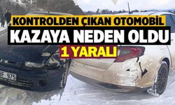 KONTROLDEN ÇIKAN OTOMOBİL KAZAYA SEBEP OLDU: 1 YARALI