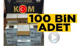 DURDURULAN ARAÇTA 100 BİN ADET BOŞ MAKARON ELE GEÇİRİLDİ