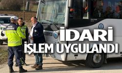 SİVİL OTOBÜS DENETİMİNDE 1 SÜRÜCÜYE İŞLEM