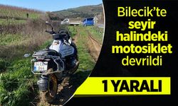 KONTROLDEN ÇIKAN MOTOSİKLET DEVRİLDİ: 1 YARALI