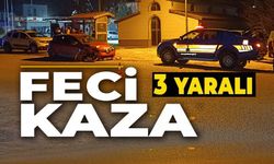 İKİ ARAÇ ÇARPIŞTI: 3 YARALI