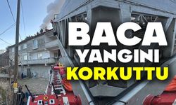 EVİN BACASINDA ÇIKAN YANGIN KORKUTTU
