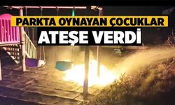 ÇOCUKLARIN YAKTIĞI ATEŞ PARKI ALEV TOPUNA ÇEVİRDİ