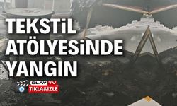 TEKSTİL ATÖLYESİNDE ÇIKAN YANGIN KORKUTTU