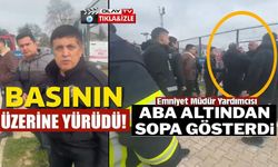 MAÇ SIRASINDA BASIN MENSUBUNUN ÜZERİNE YÜRÜYÜP, TEHDİT ETTİLER