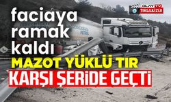 MAZOT YÜKLÜ TANKER KONTROLDEN ÇIKARAK KARŞI ŞERİDE GEÇTİ