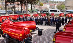 31 ADET YANGIN SÖNDÜRME TANKERİ KÖYLERE DAĞITILDI