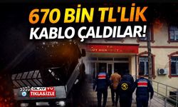 670 BİN TL'LİK KABLO HIRSIZLIĞI
