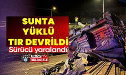 DEVRİLEN TIRIN SÜRÜCÜSÜ YARALANDI
