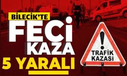 BOZÜYÜK’TE 2 ARAÇ ÇARPIŞTI; 5 YARALI