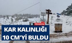 YÜKSEK RAKIMLI KÖYLERİNDE KAR KALINLIĞI 10 SANTİMETREYİ BULDU