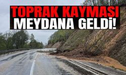 AŞIRI YAĞIŞ NEDENİYLE TOPRAK KAYMASI MEYDANA GELDİ