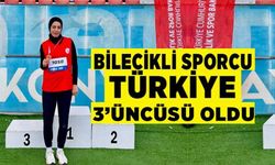 ATLETİZM SPORCUSU TÜRKİYE 3'ÜNCÜSÜ OLDU