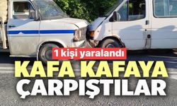 İKİ ARAÇ KAFA KAFAYA ÇARPIŞTI, 1 YARALI