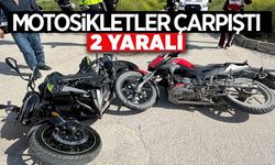 İKİ MOTOSİKLET ÇARPIŞTI: 2 YARALI