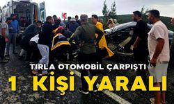 TIR İLE OTOMOBİL ÇARPIŞTI: 1 YARALI
