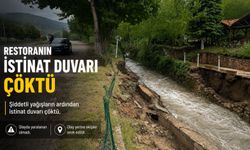 İSTİNAT DUVARI ÇÖKTÜ, TOPRAK KAYMASI MEYDANA GELDİ
