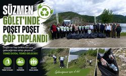 SÜZMEN GÖLET'İNDE POŞET POŞET ÇÖP TOPLANDI