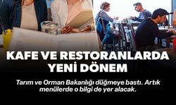 KAFE VE RESTORANLARDA YENİ DÖNEM